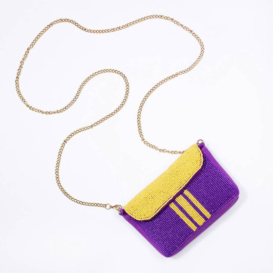 Gameday Stripe Beaded Mini Purse
