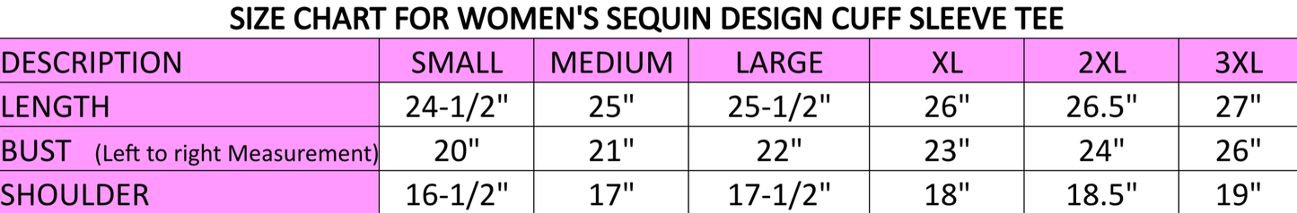 For God So Loved The World Sequin Design Easter Cuff Tee