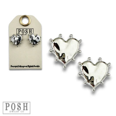 Posh Heart Studs