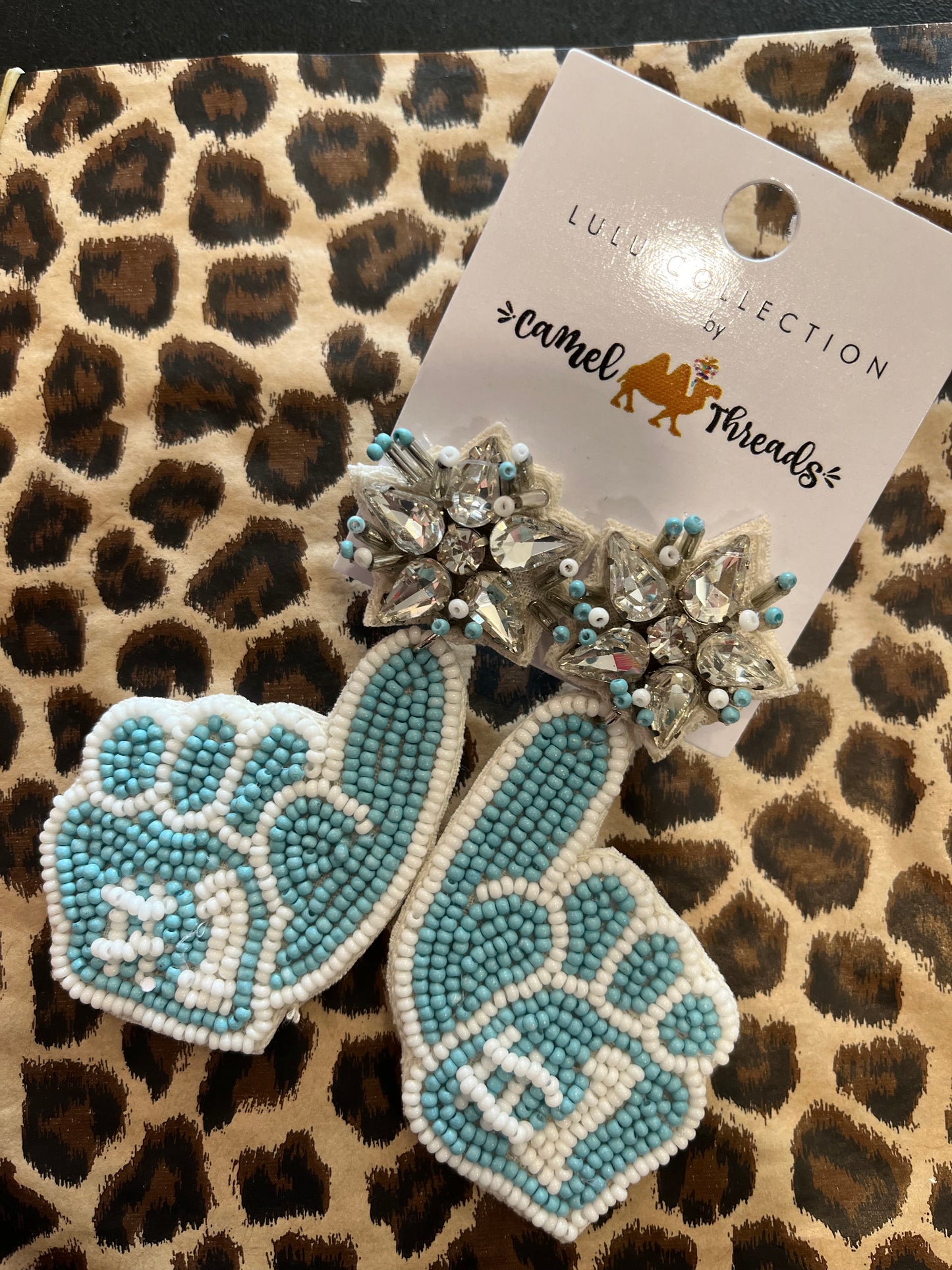 Camel Threads Statement Earrings