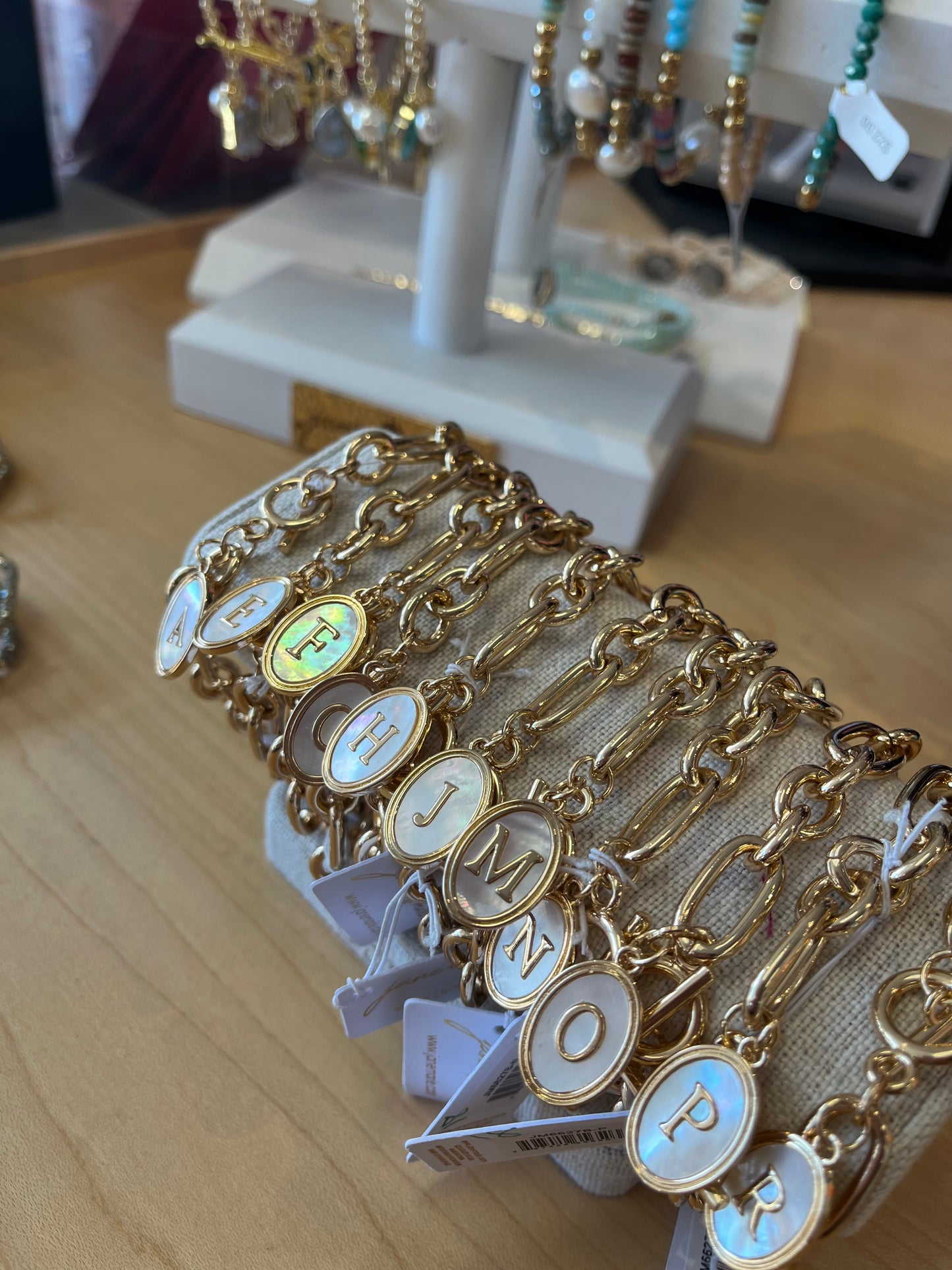 JM Initial Bracelet