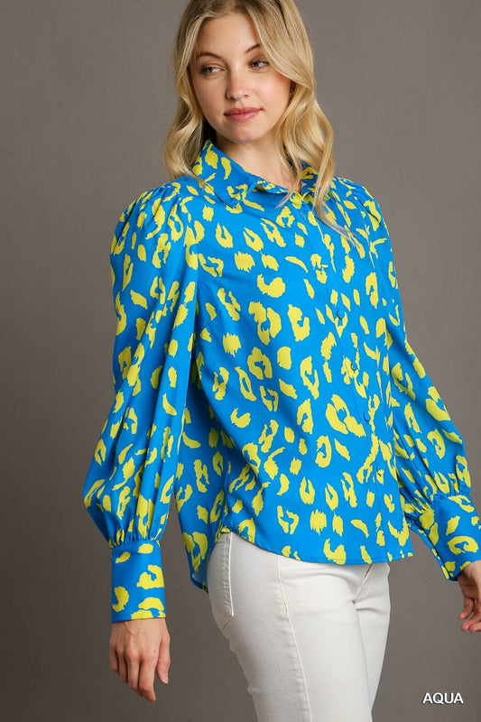 Neon Dreams Leopard Blouse