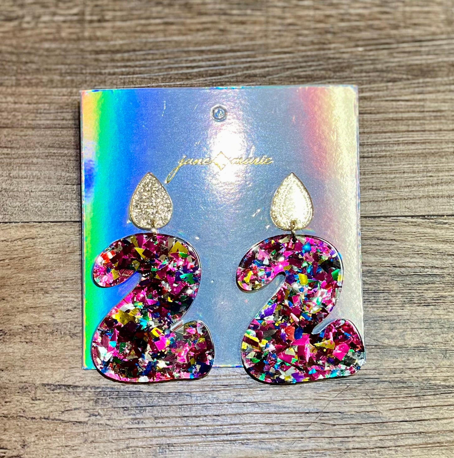 JM Birthday Earrings