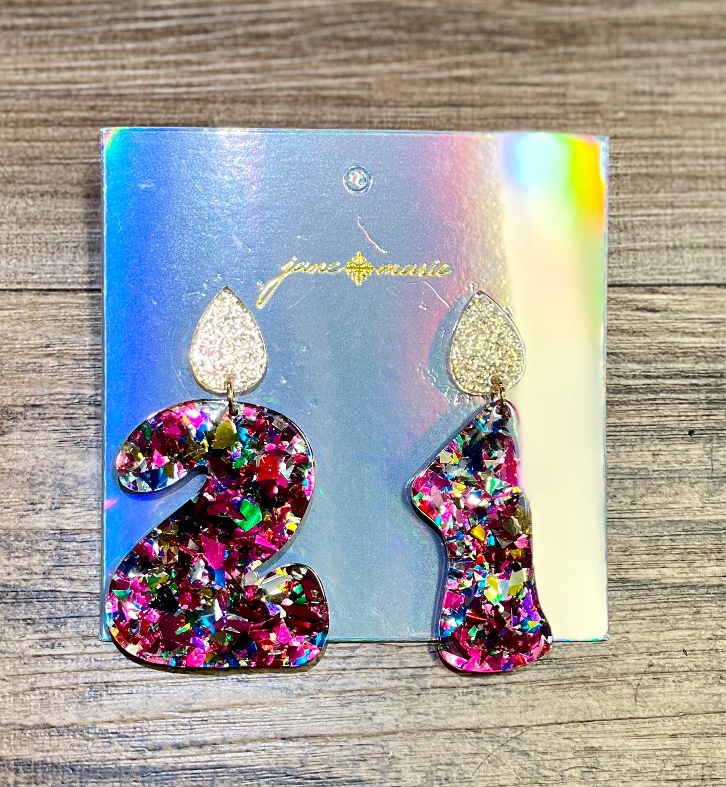 JM Birthday Earrings