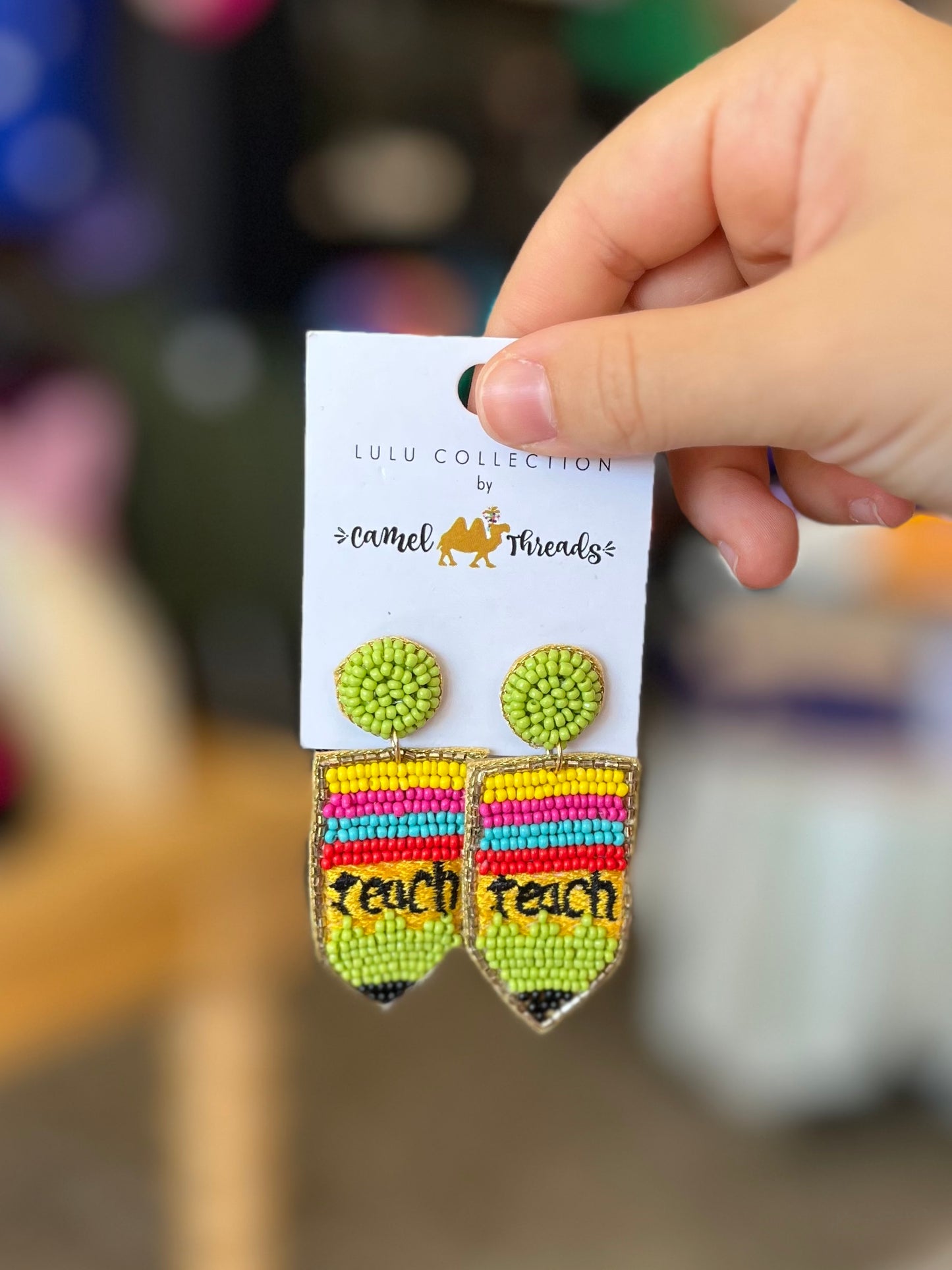 Camel Threads Statement Earrings