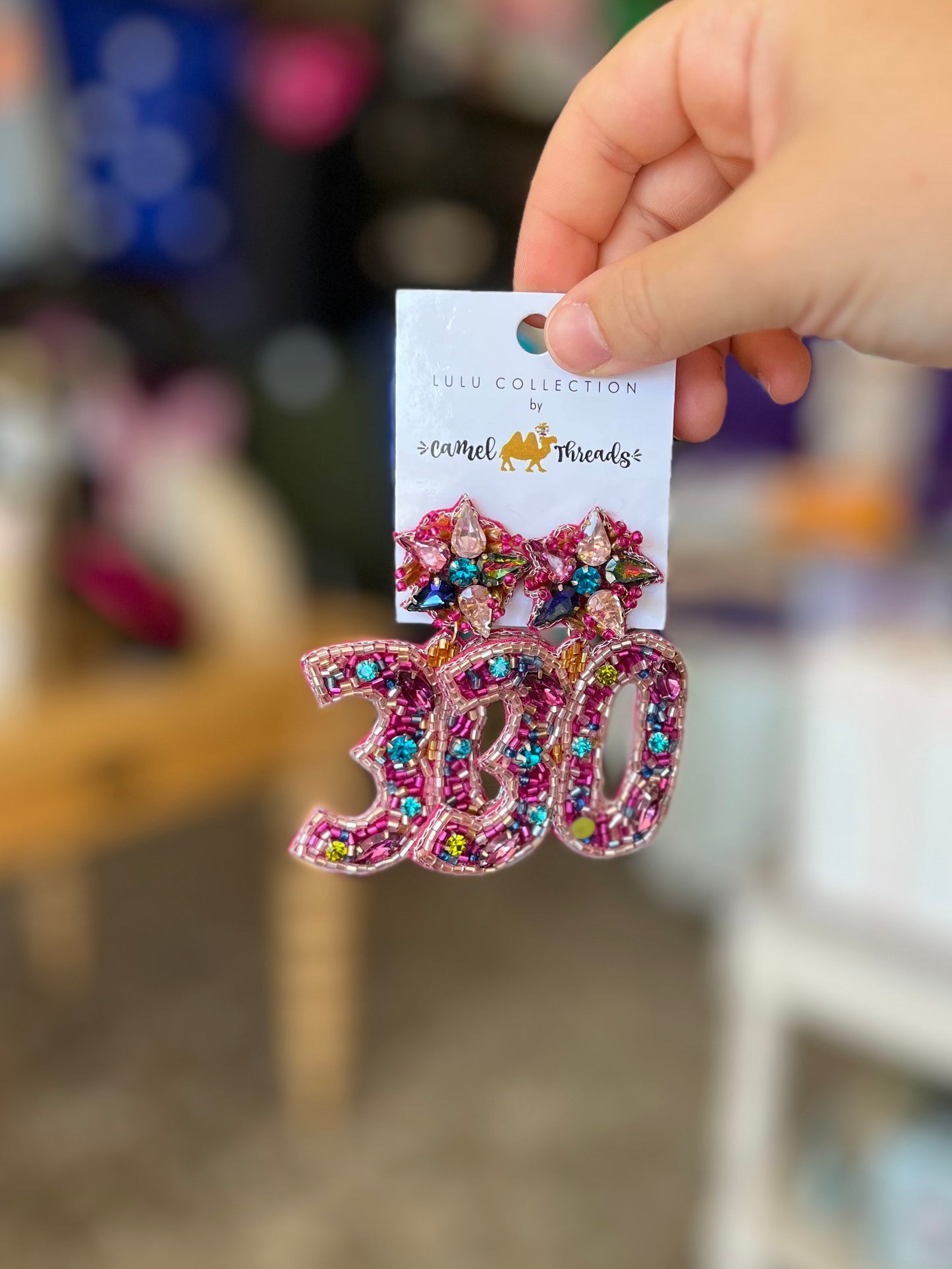 Camel Threads Statement Earrings