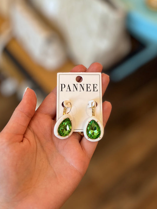 Large Stone Dangle Earrings