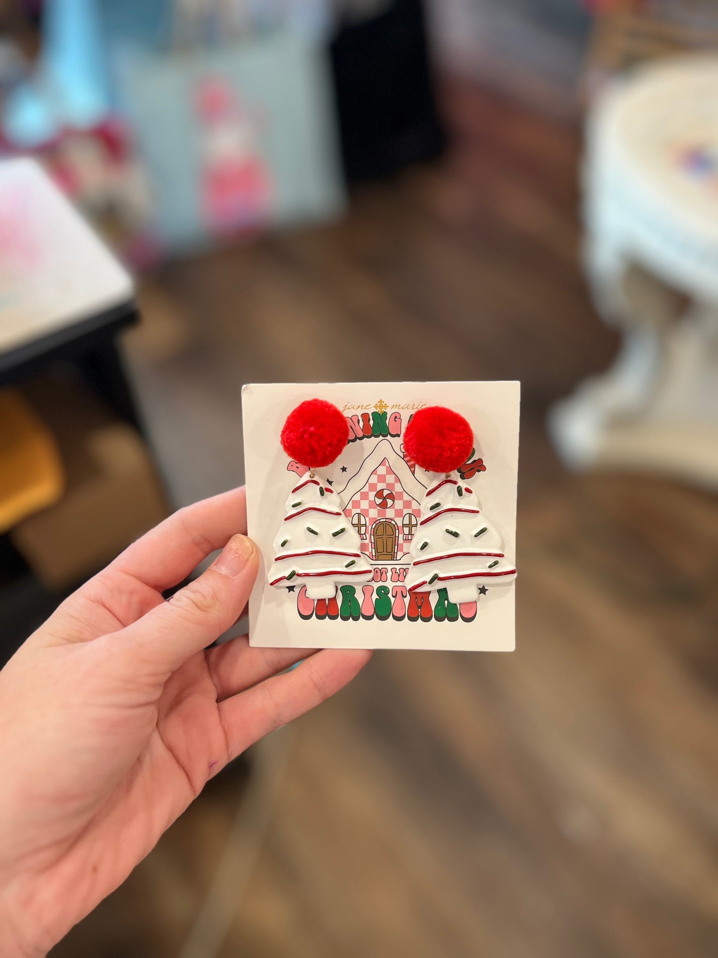 JM Christmas Tree Cake Earrings