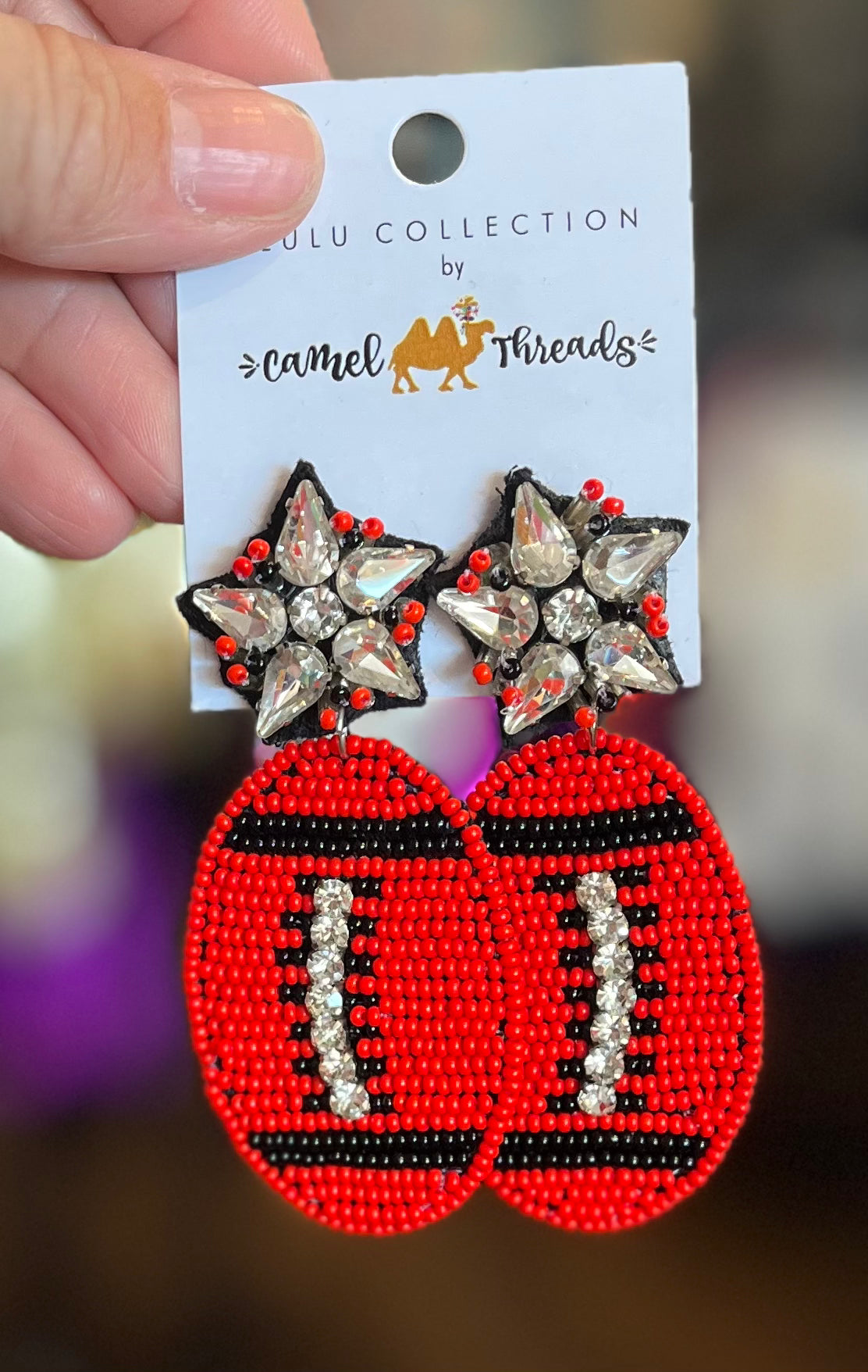 Camel Threads Statement Earrings