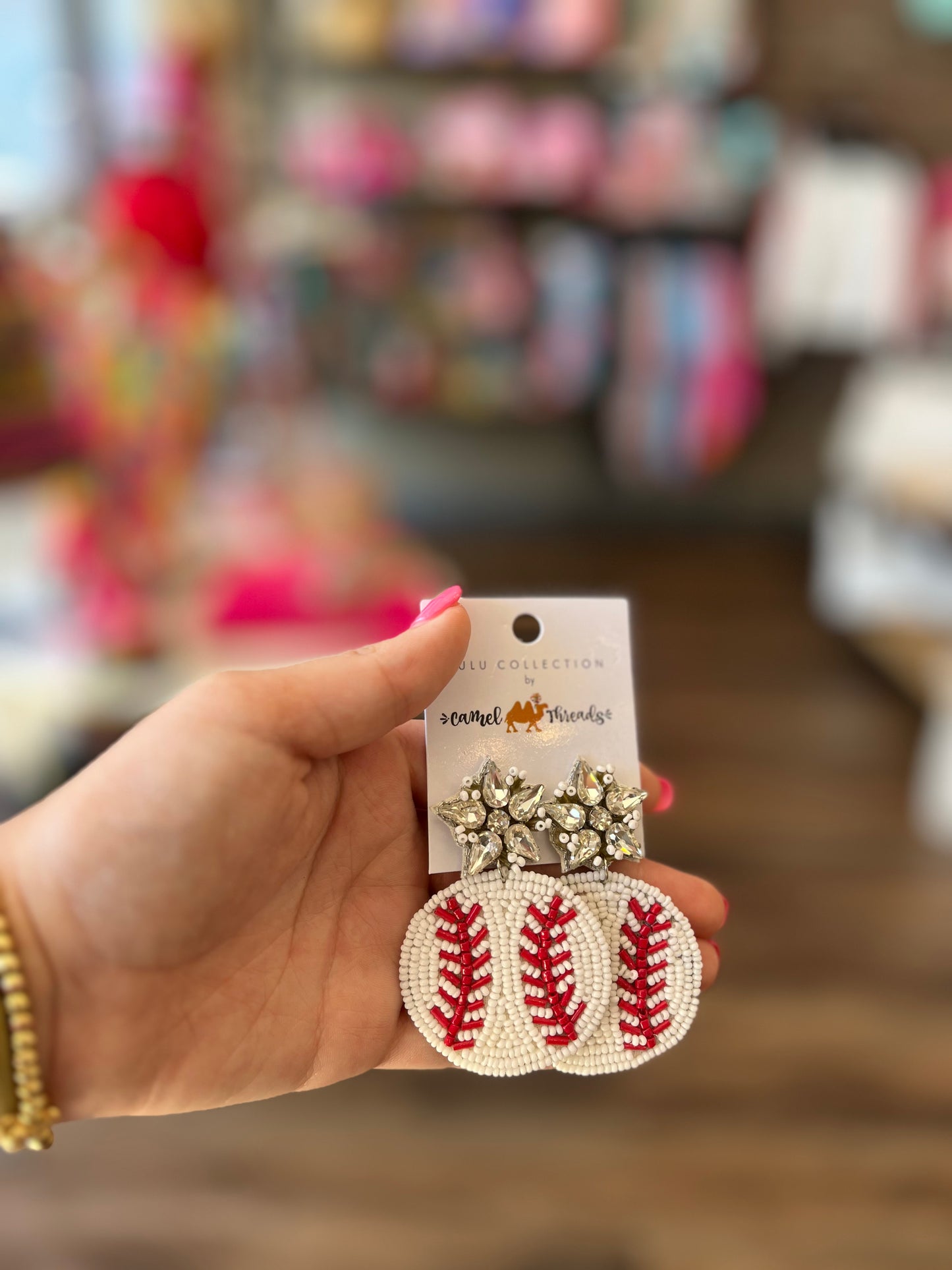 Camel Threads Statement Earrings