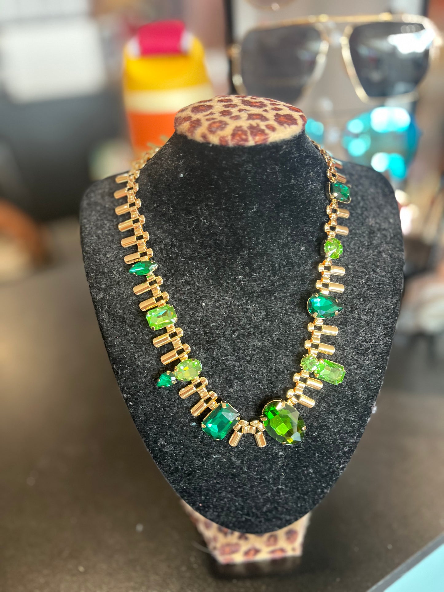 JM Green Stoned Necklace