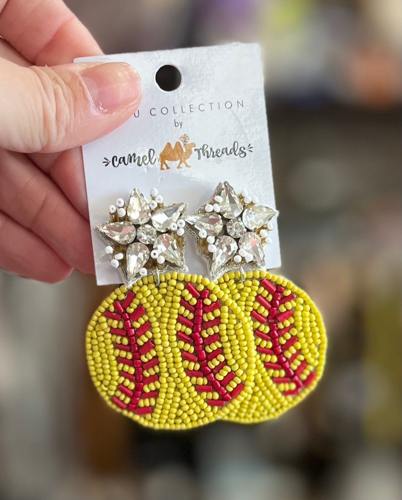 Camel Threads Statement Earrings
