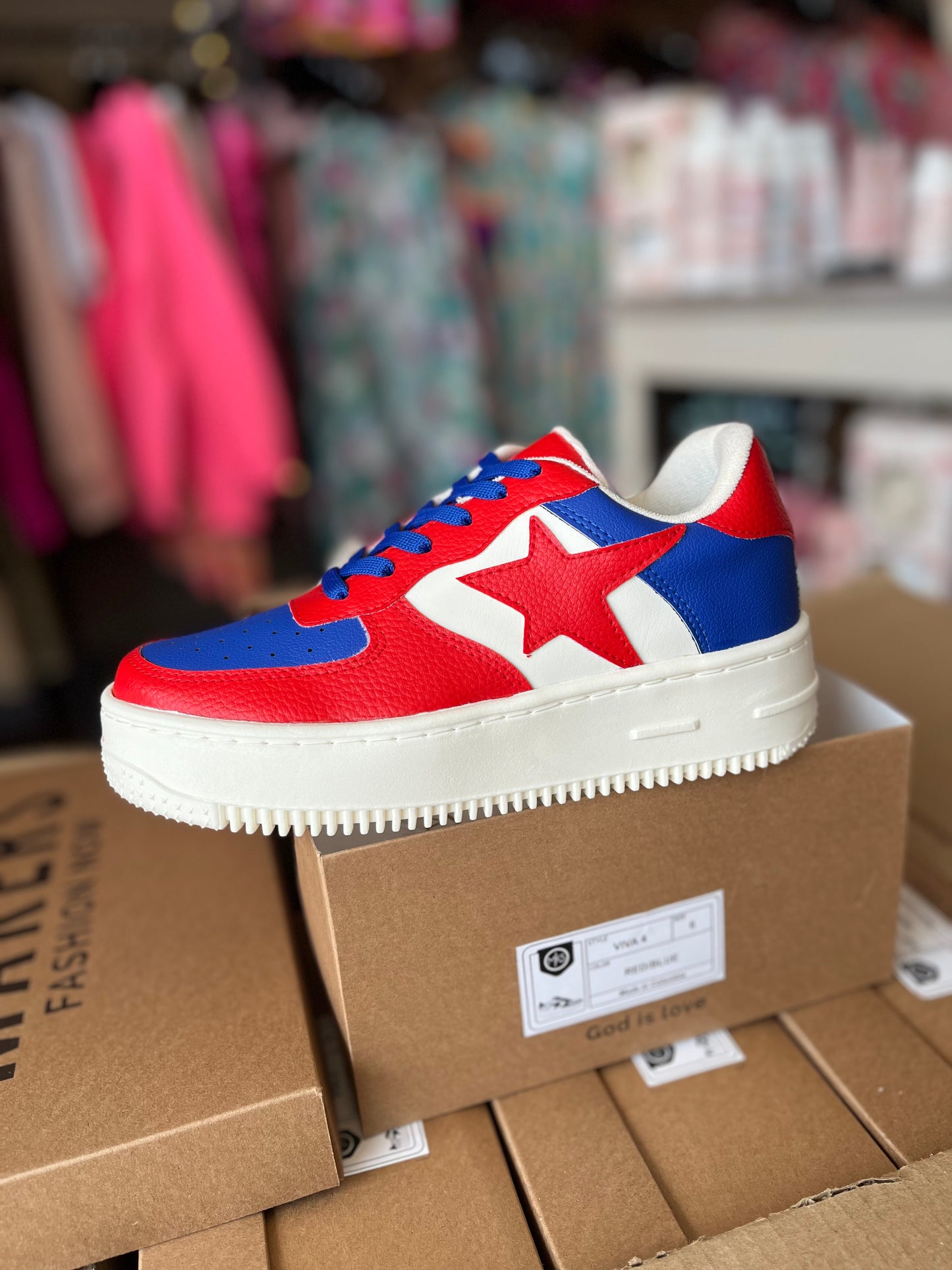 Red White & Wow Sneakers