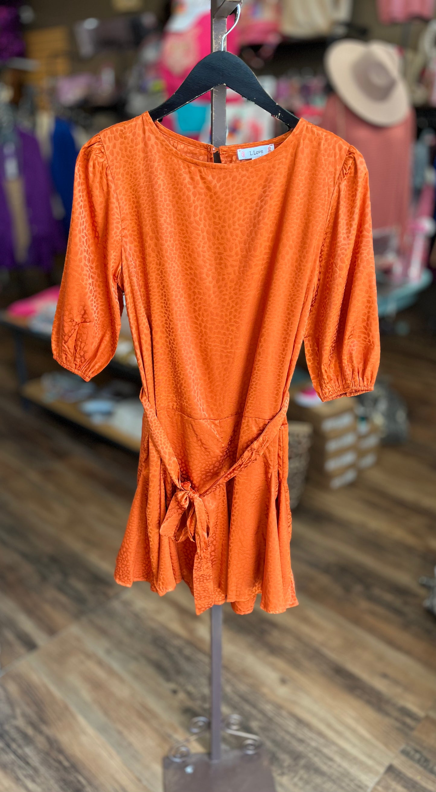 Speckled Satin Dress