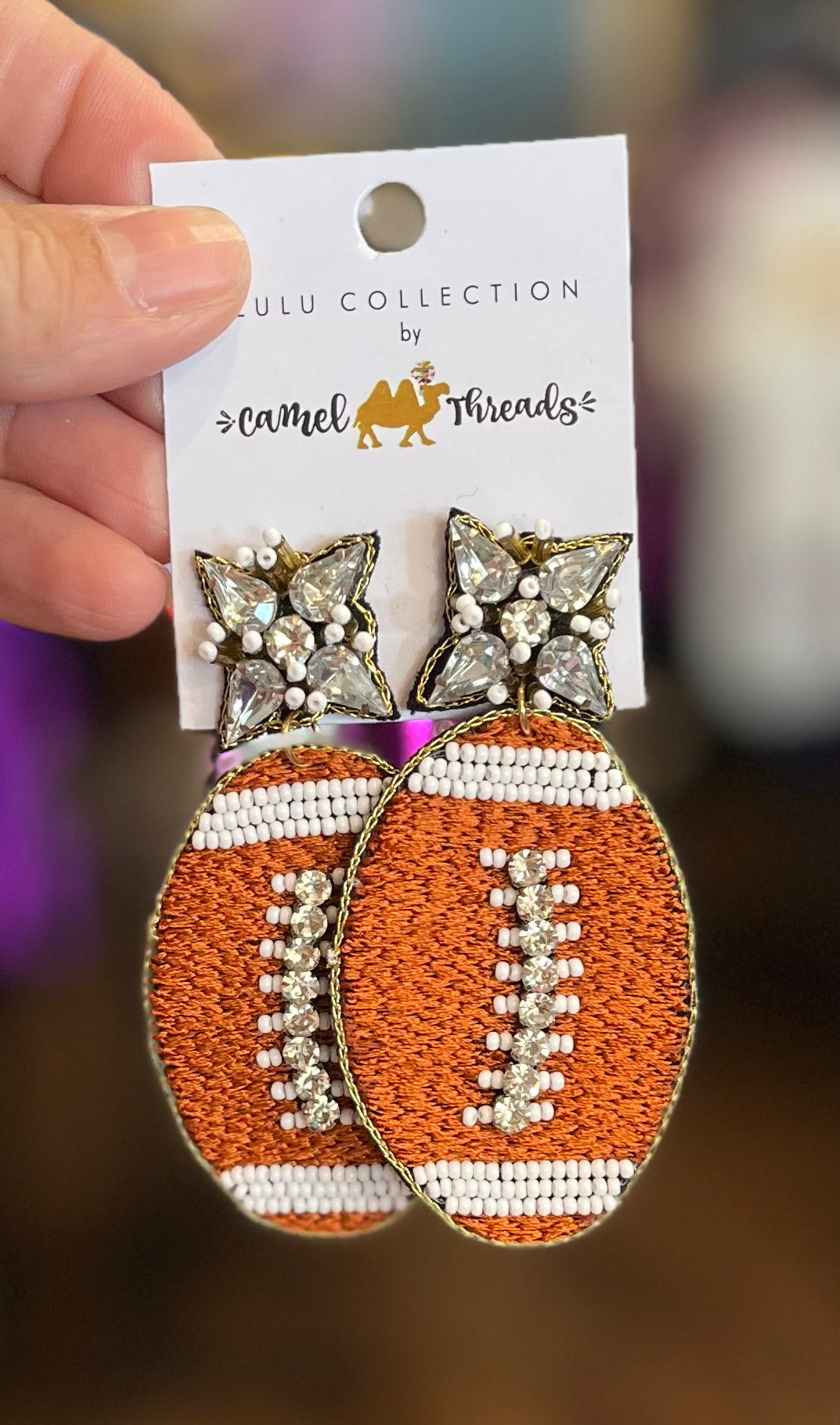 Camel Threads Statement Earrings