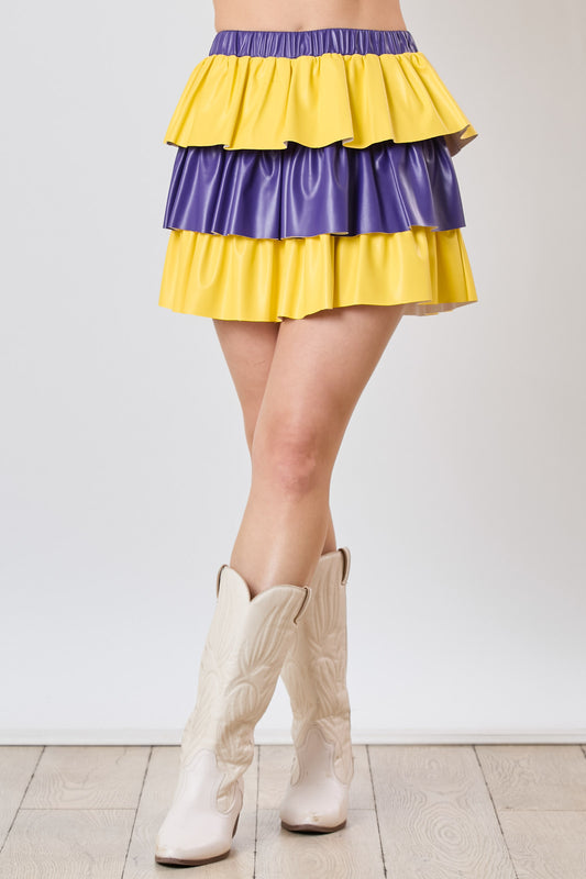 Pleather Gameday Skirt