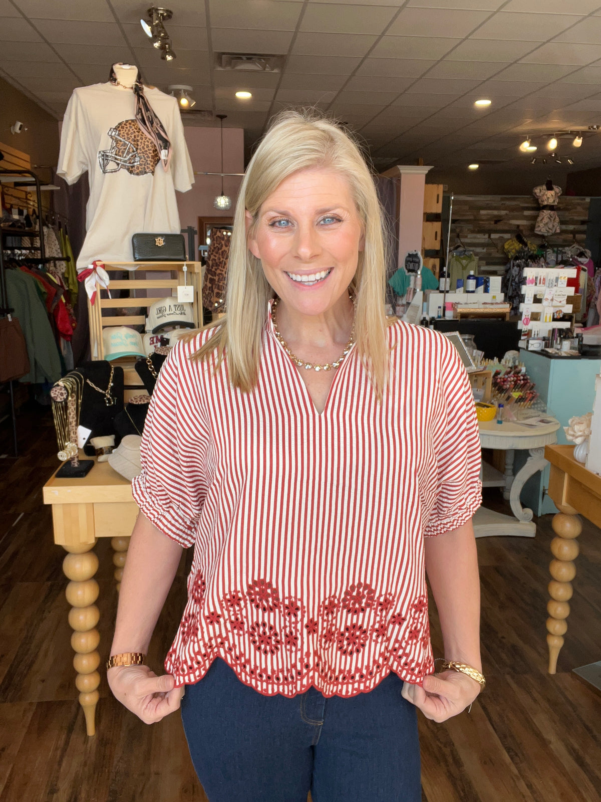 Rustic Striped Blouse