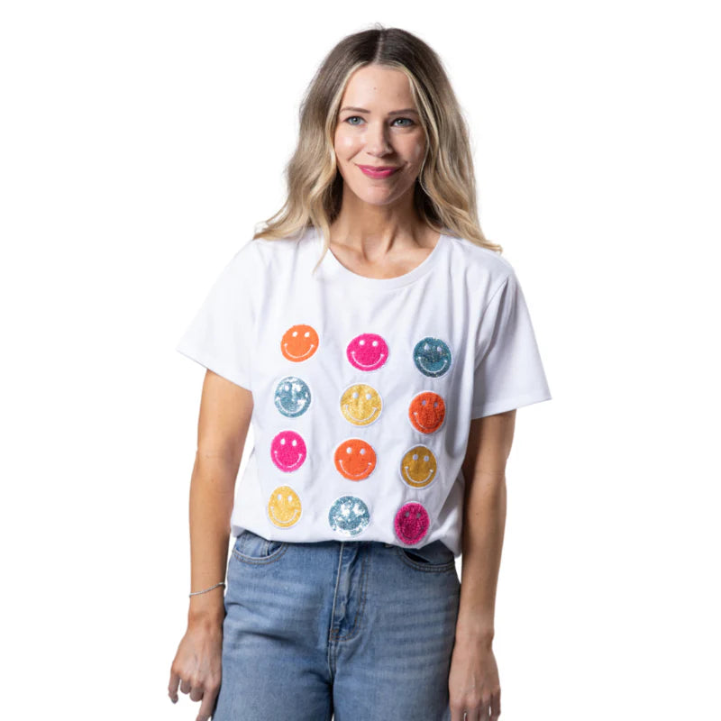 All Smiles Embellished T Shirt