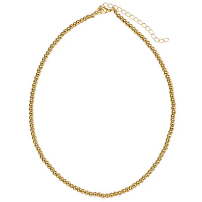 18k Gold Plated Small Beaded Necklace