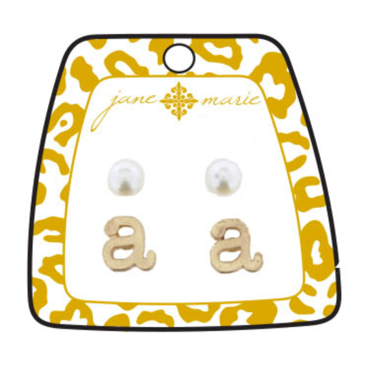 JM Initial with Pearl Set