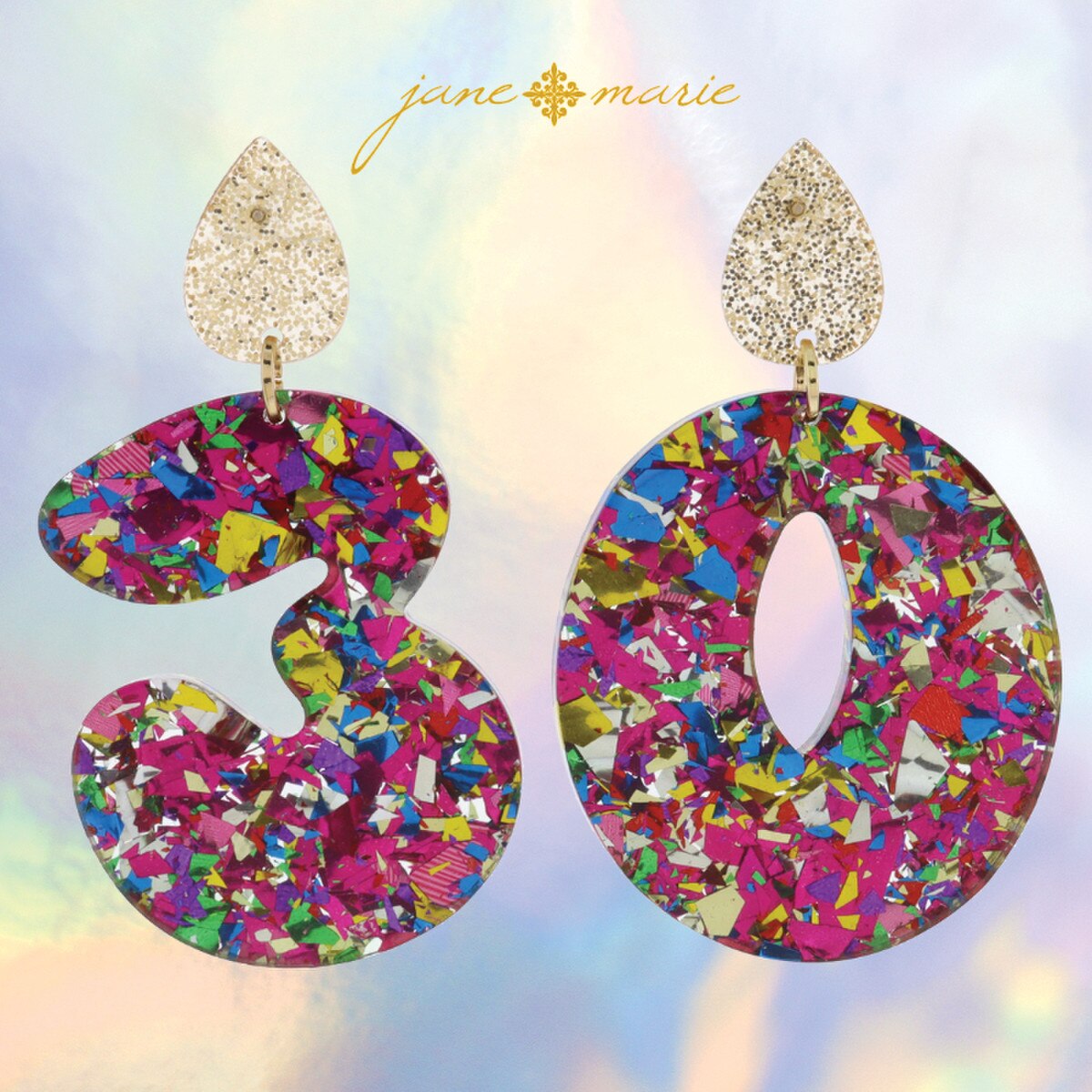 JM Birthday Earrings