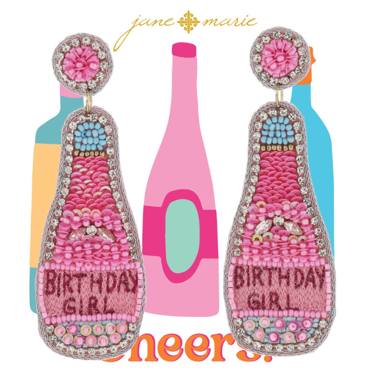 JM Birthday Earrings