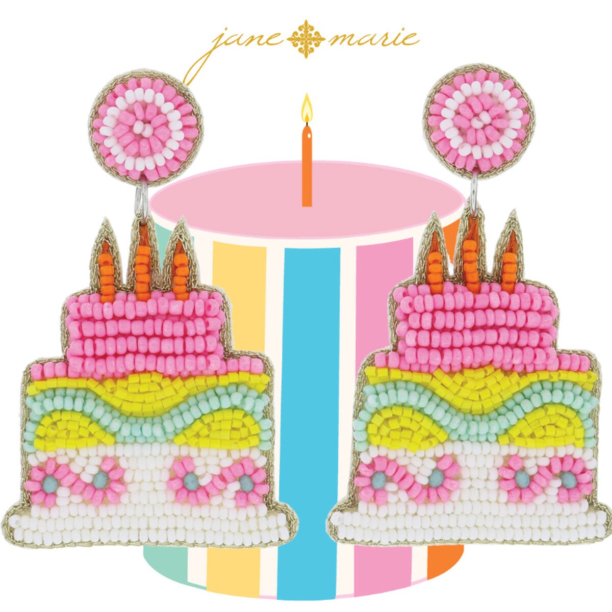 JM Birthday Earrings