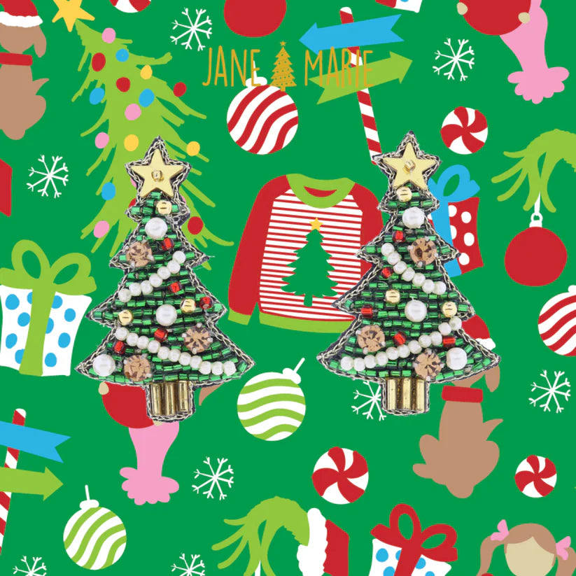 JM Multi Beaded Tree Earrings