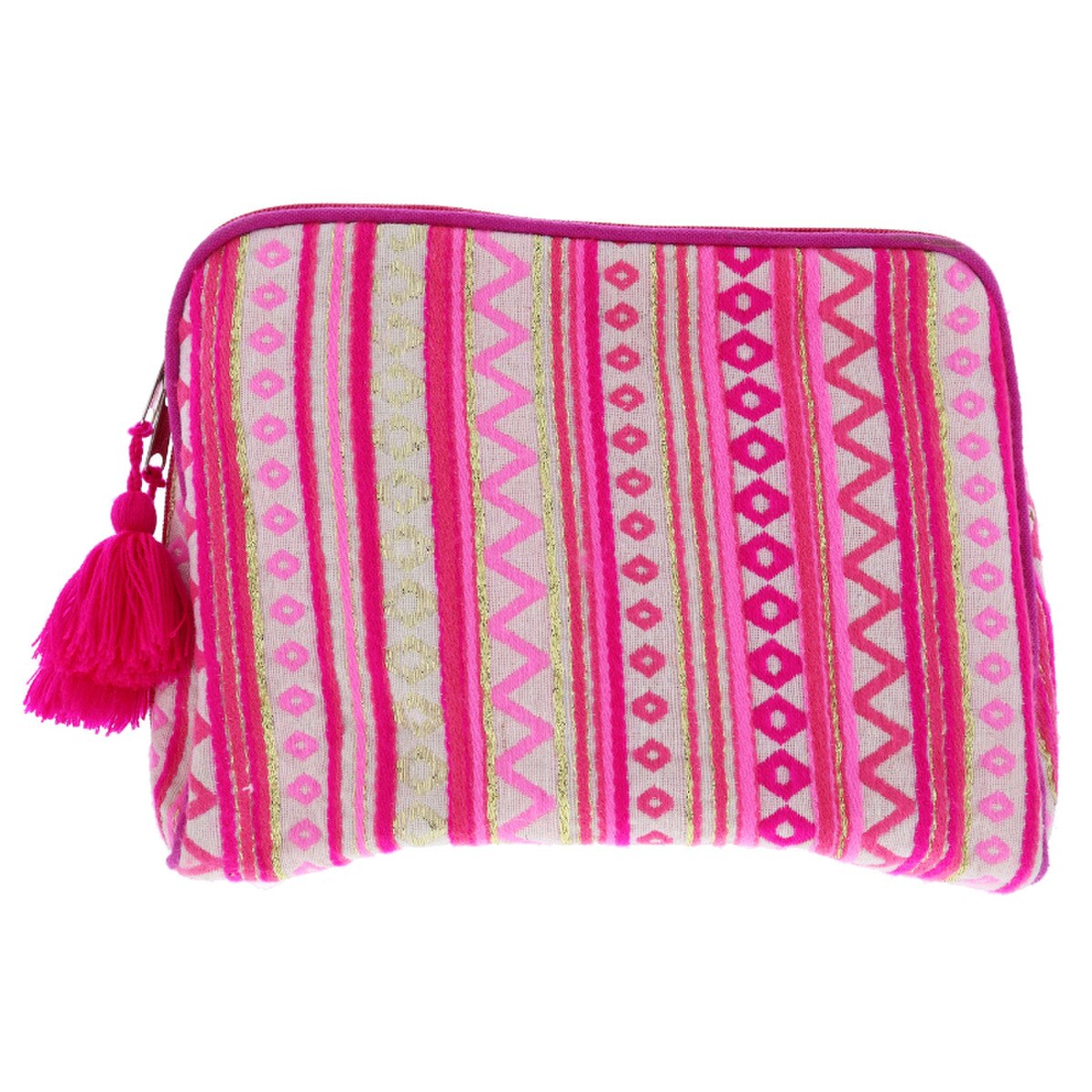 Poppin' Pink Large Zipper Pouch