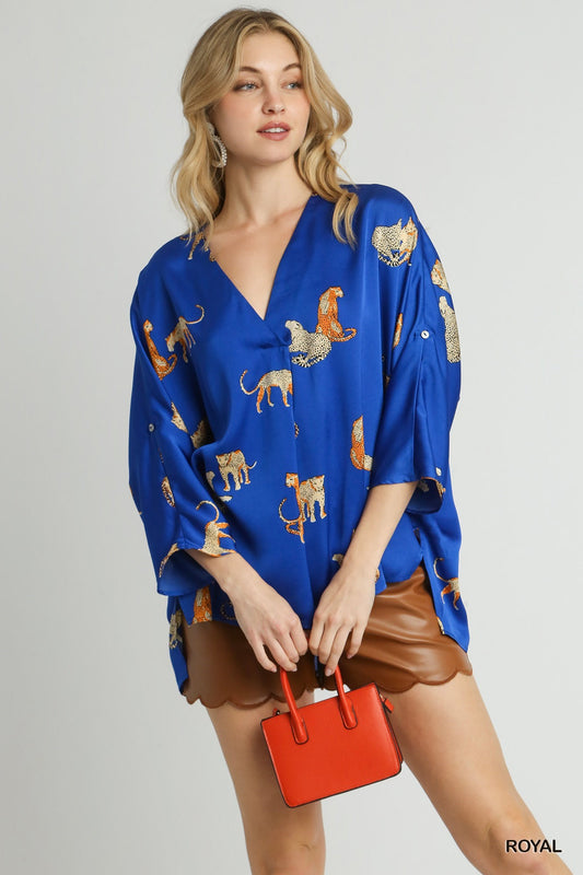 Royal Cheetah Blouse