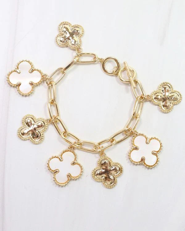 Cashin Clover Charm Bracelet Gold