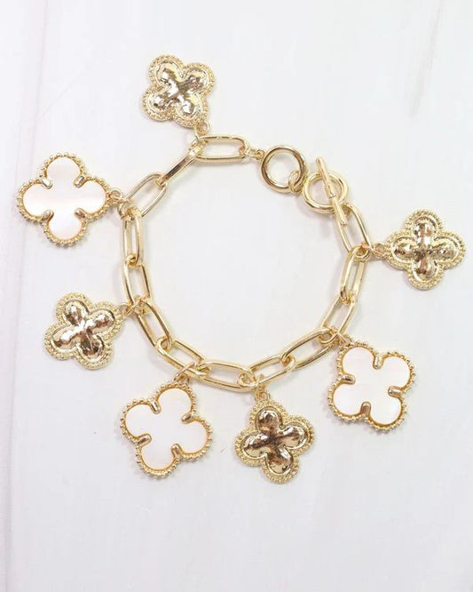 Cashin Clover Charm Bracelet Gold