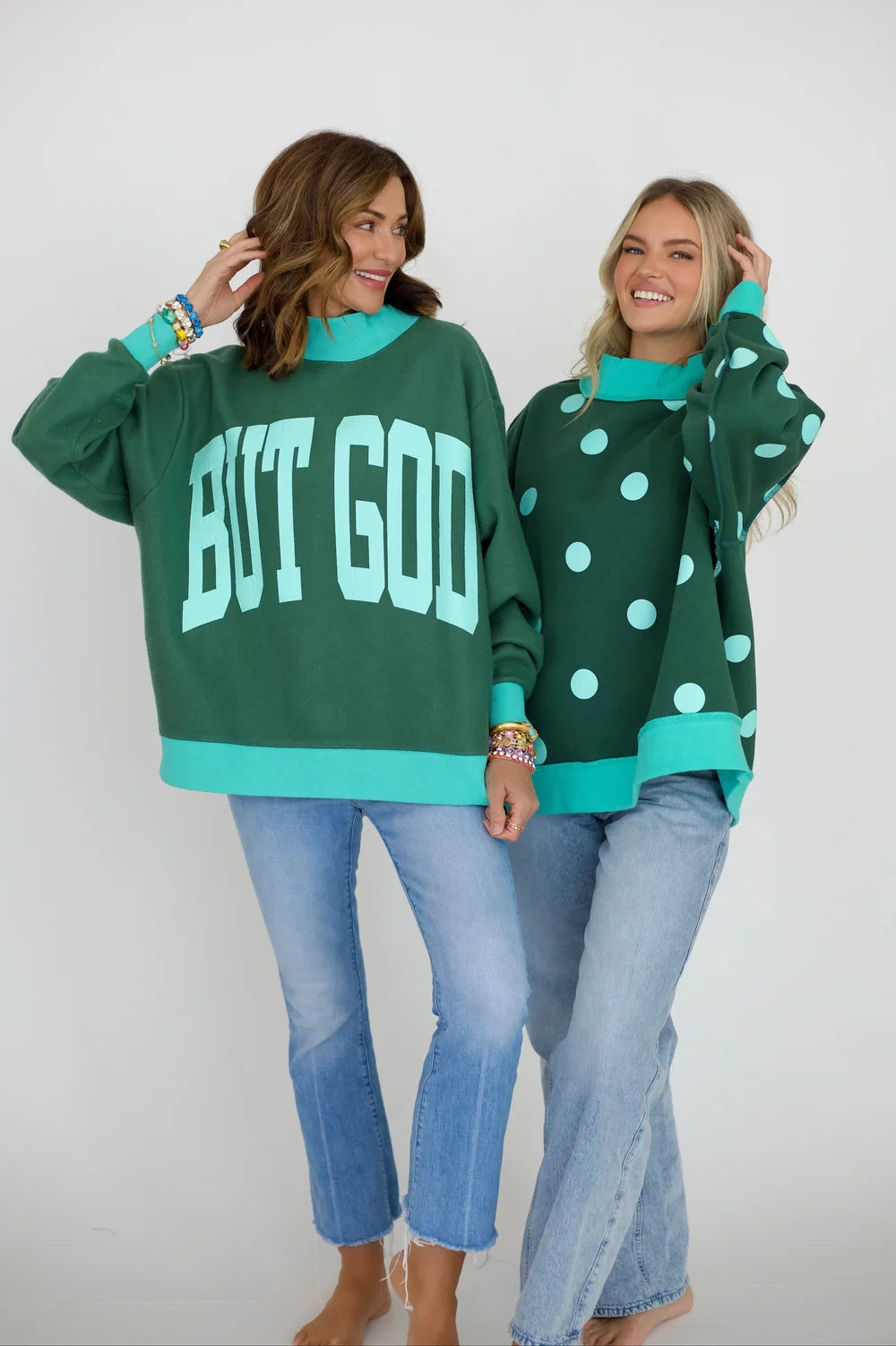 But God 2-Sided Mock Sweatshirt
