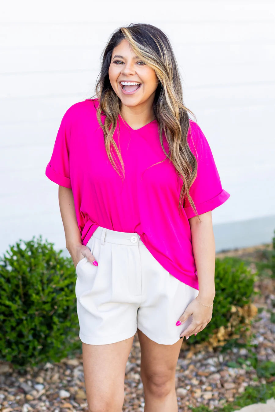 Cara in Hot Pink