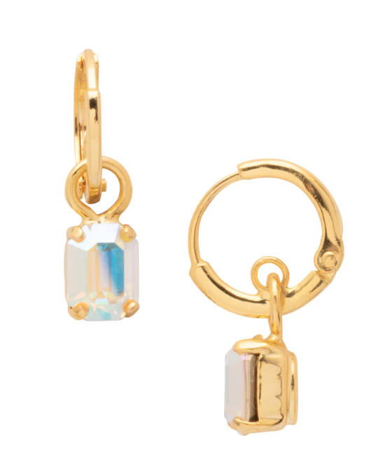 Mini Emerald Huggie Hoop Earrings
