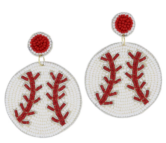 JM Baseball Earrings