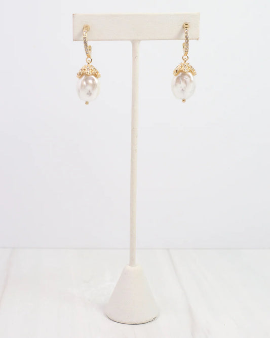 Priscilla Pearl Earring Gold