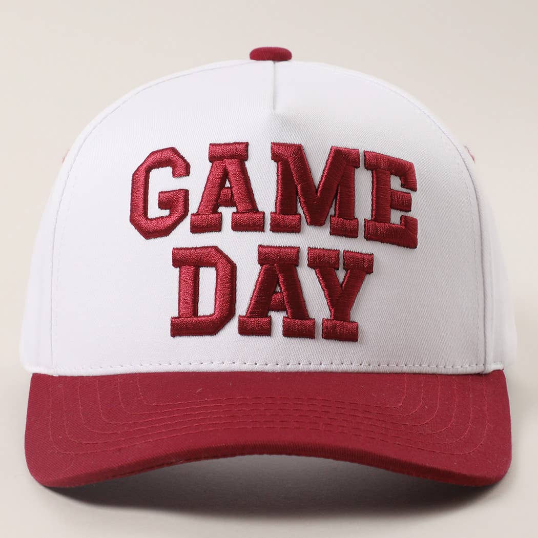 GAME DAY 3D Letter Embroidered Two-Tone Trucker Hat
