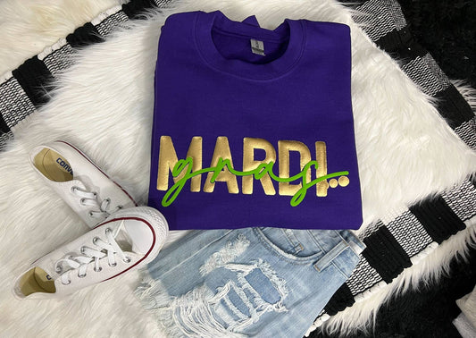 Mardi Gras Gold Puff Short Sleeve