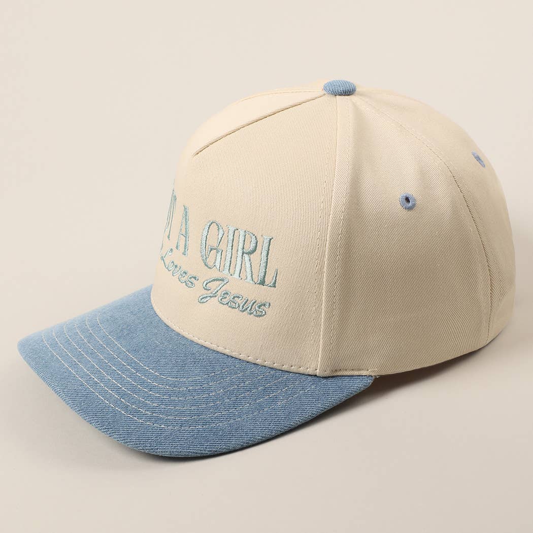Just A Girl Who Loves Jesus Embroidery Trucker Hat