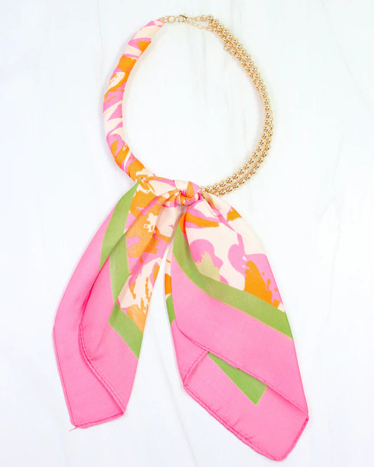 Laya Beaded Scarf Collar Necklace