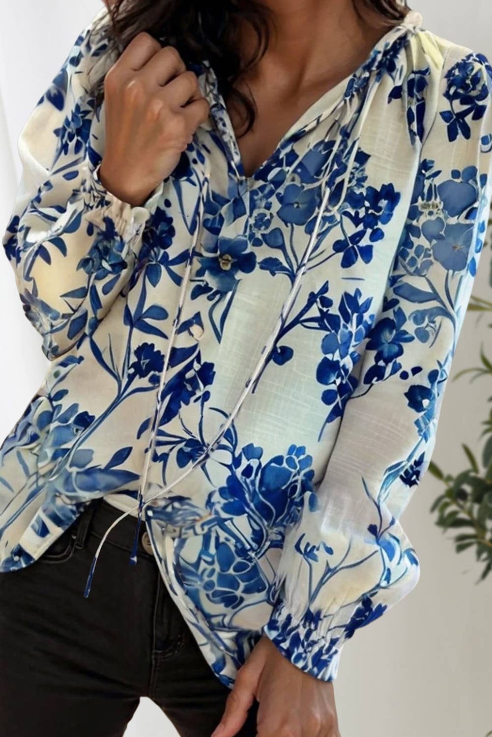 Blue Floral Beauty Blouse