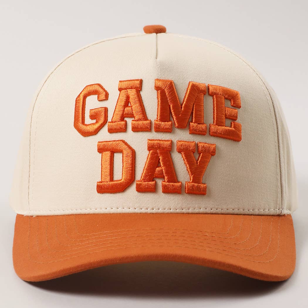 GAME DAY 3D Letter Embroidered Two-Tone Trucker Hat