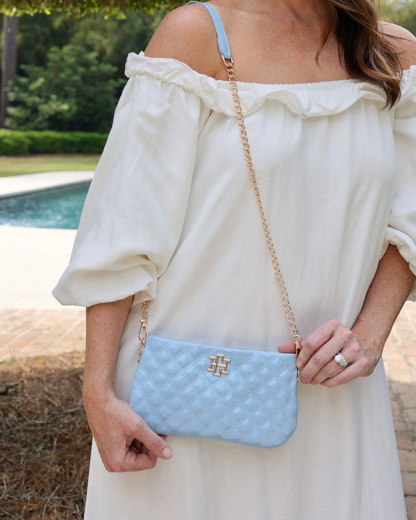 Livi Crossbody Light Blue Patent