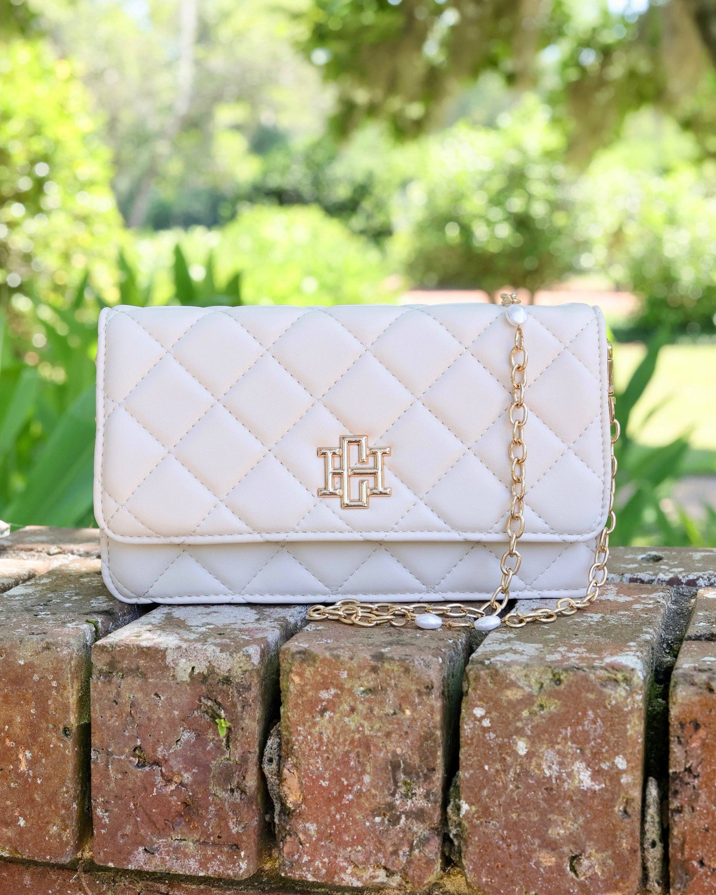 Brynleigh Clutch Crossbody Cream Quilted