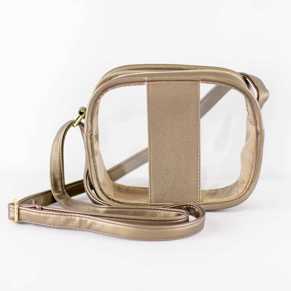 Emma Clear Crossbody Light Gold 8x6x2.5