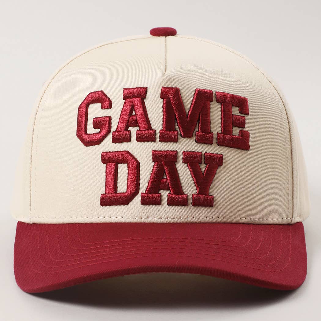 GAME DAY 3D Letter Embroidered Two-Tone Trucker Hat