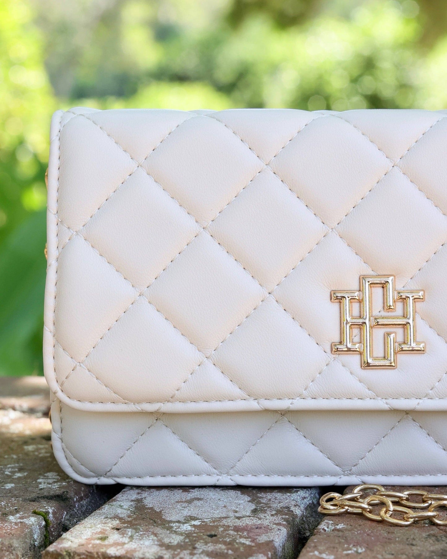 Brynleigh Clutch Crossbody Cream Quilted