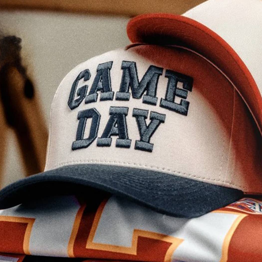 GAME DAY 3D Letter Embroidered Two-Tone Trucker Hat