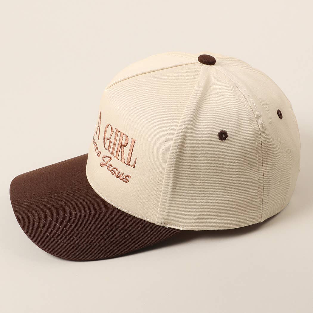 Just A Girl Who Loves Jesus Embroidery Trucker Hat